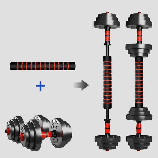 5-44 lbs Adjustable Dumbbell to Barbell Set