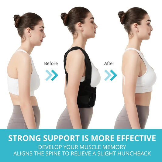 Adjustable Full Back Brace Posture Corrector Women/Men