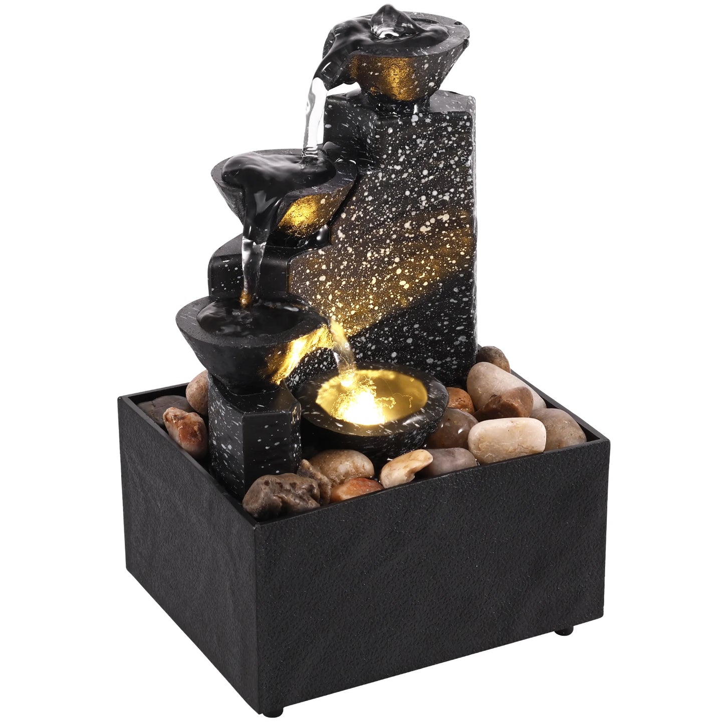 Art Waterfall Fountain Small Onament Desktop Decoration