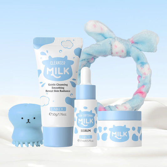 Milk Skincare Set Softening Serum Gentle Cleanser