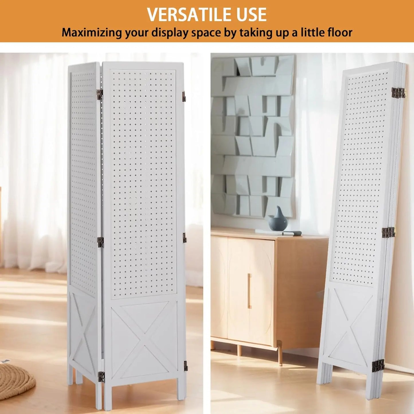 Freestanding Pegboard , 5 FT Room Divider