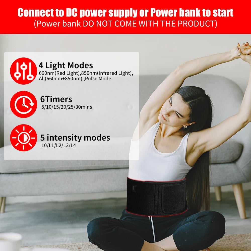 Red Light Therapy Belt for Body, Relaxing Muscle, Inflammation, Improve Circulation