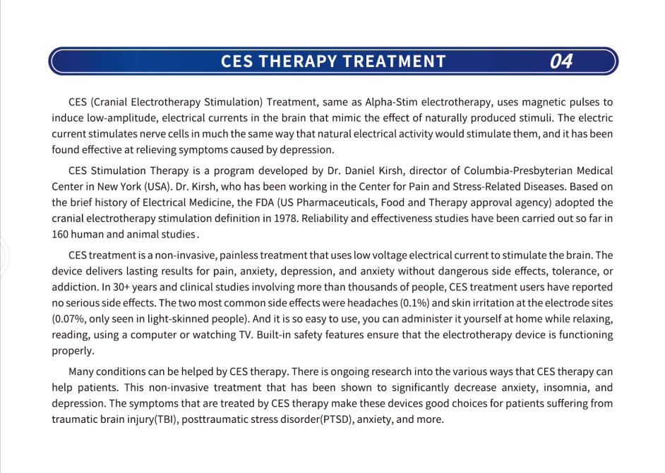 Sleep Aid Device CES Stimulation Therapy