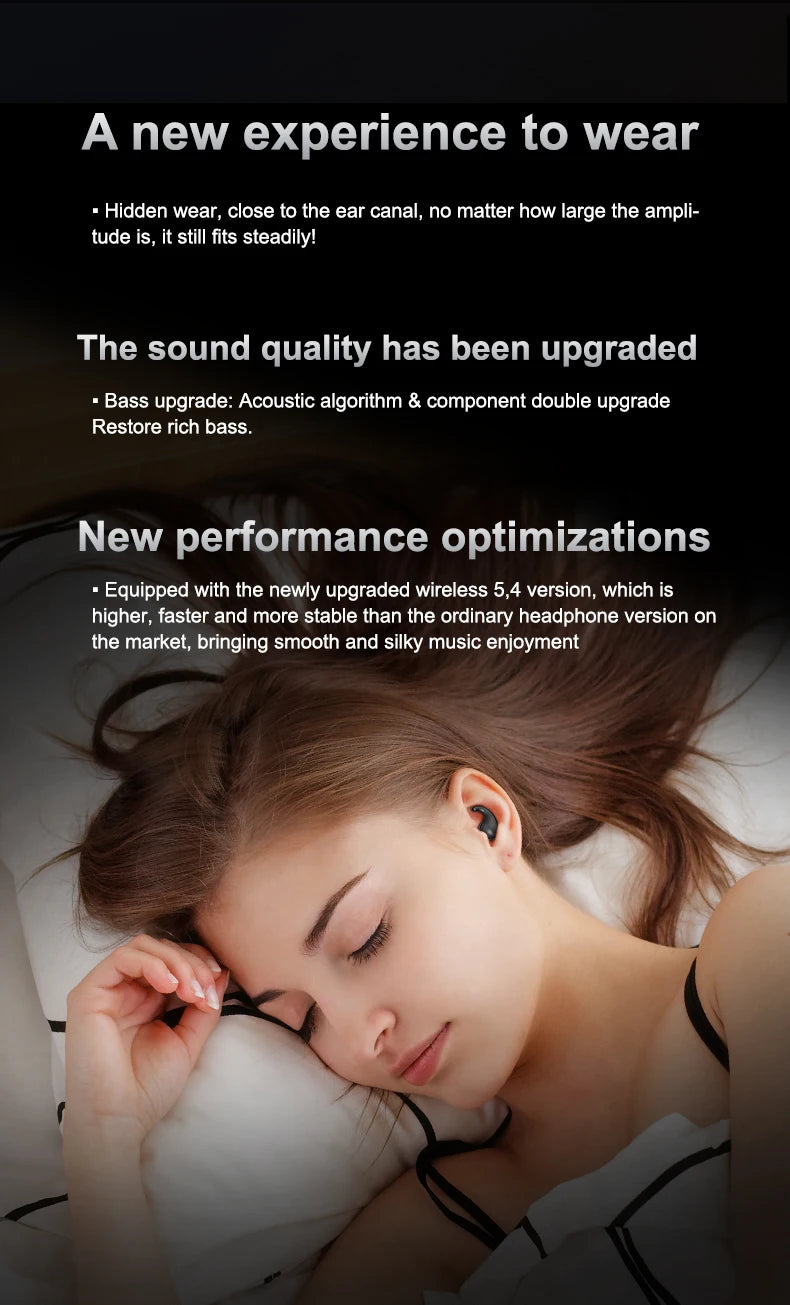 Bluetooth Wireless Sleeping Earphones Headphones