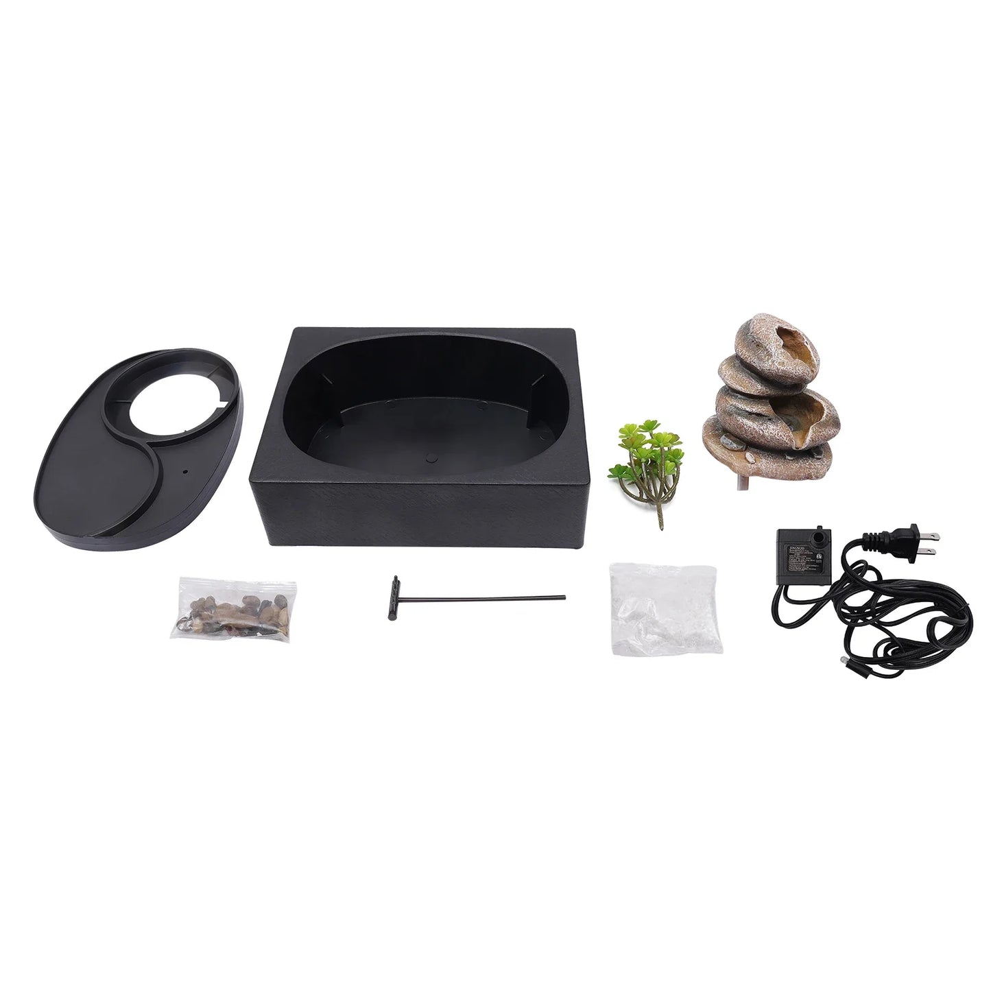 Tabletop Rock Water Fountain W/ LED Lights