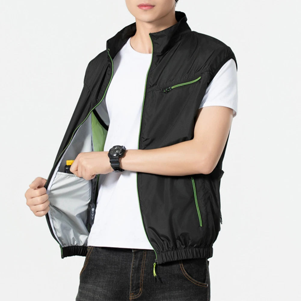 Cooling Vest Ice Fan Vest Heat Resistant