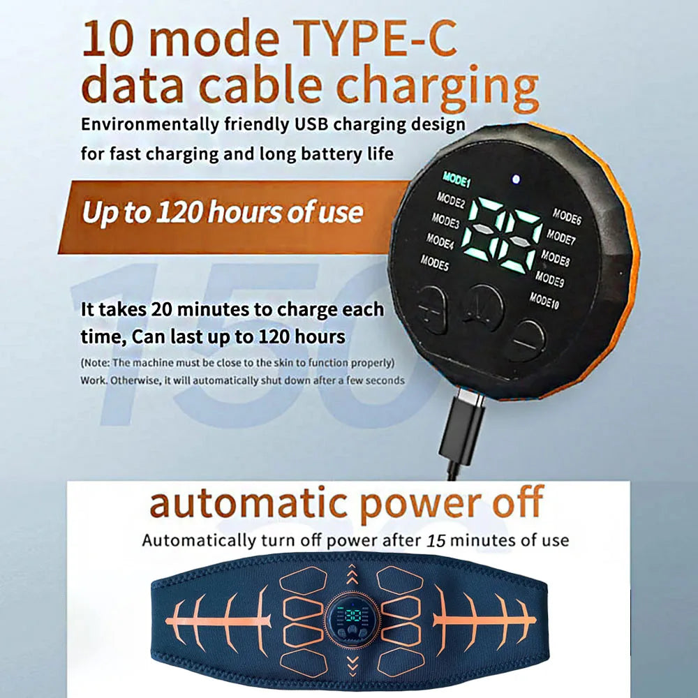 Abdominal Toning Belt EMS Muscle Stimulator