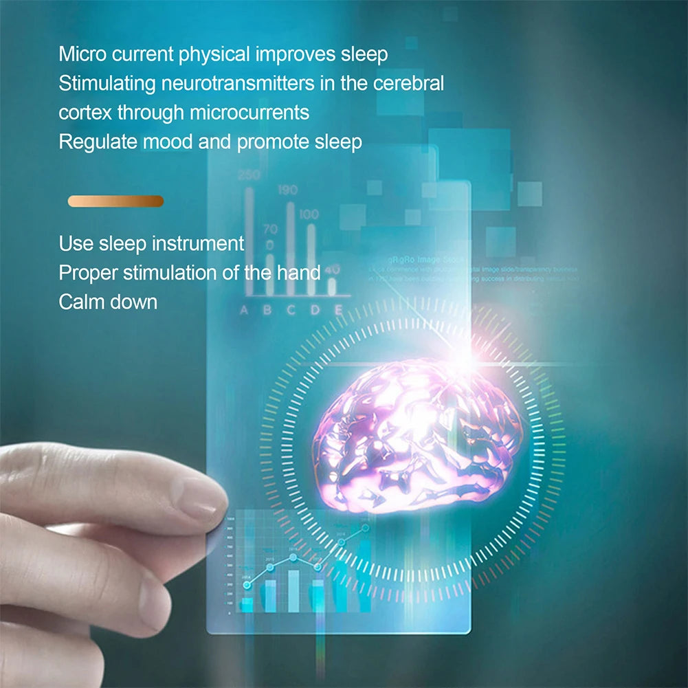 Handheld Micro-Current Instrument for Insomnia Brain Massage