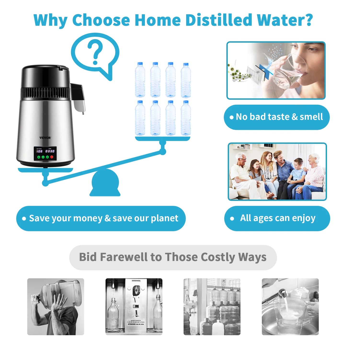 4L Water Distiller Purifier Filter