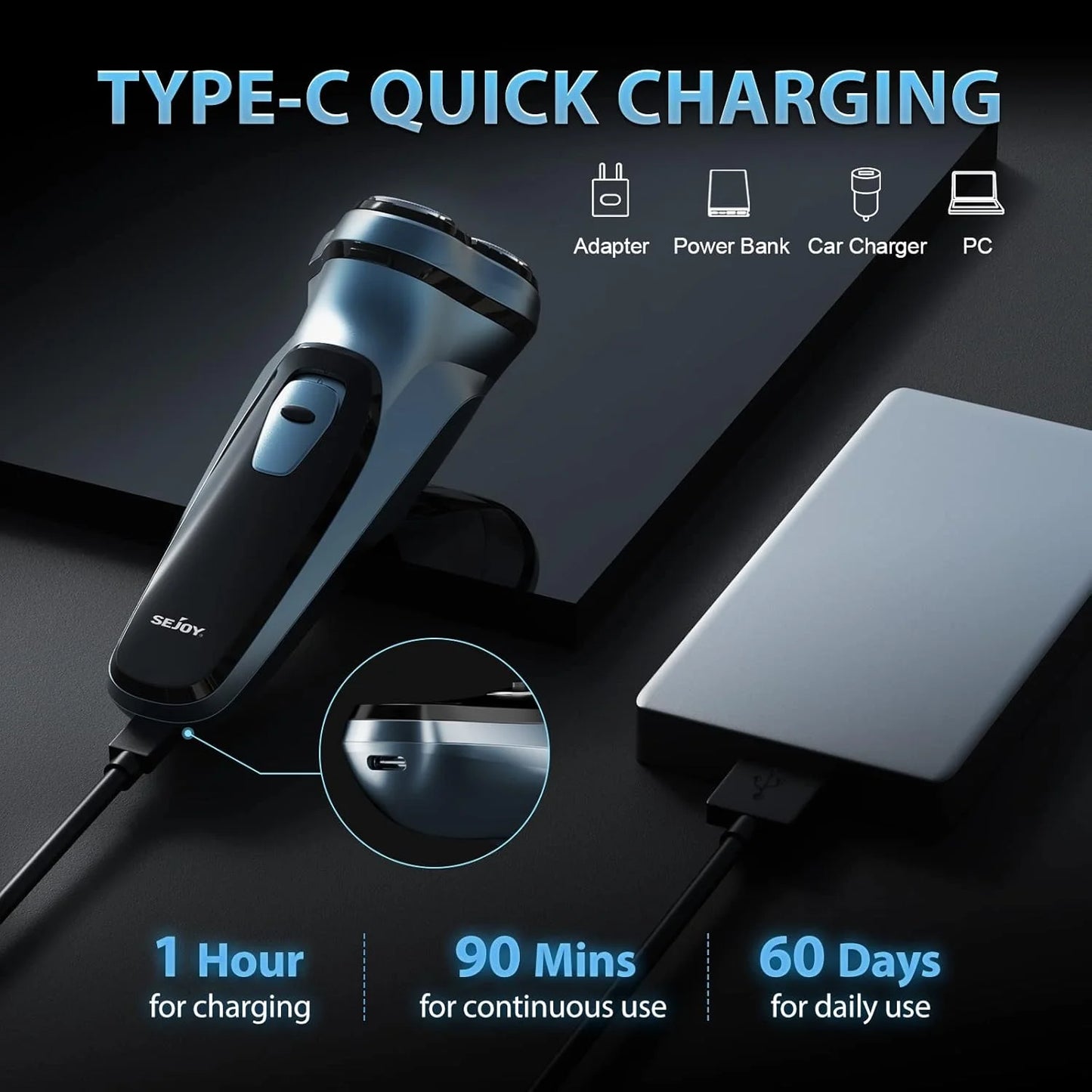 Electric Razor for Men Rechargeable