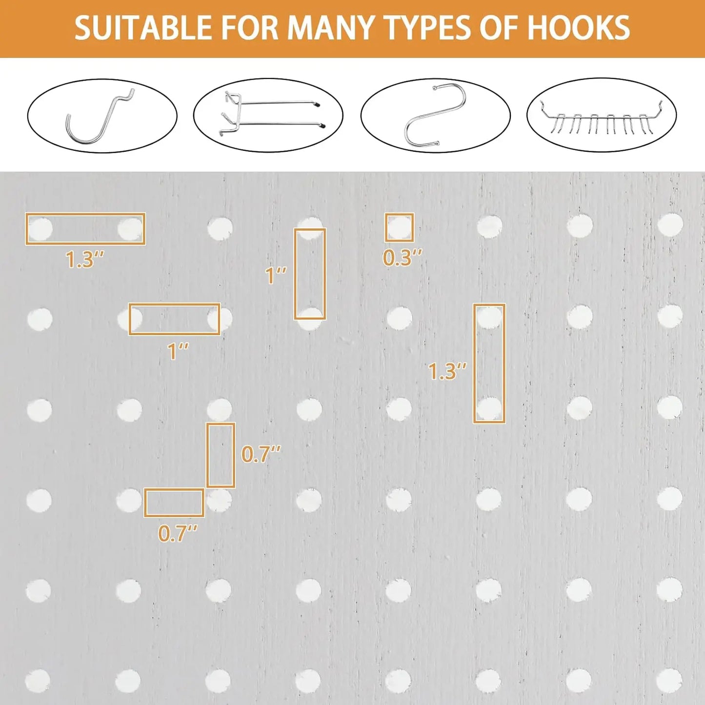 Freestanding Pegboard , 5 FT Room Divider