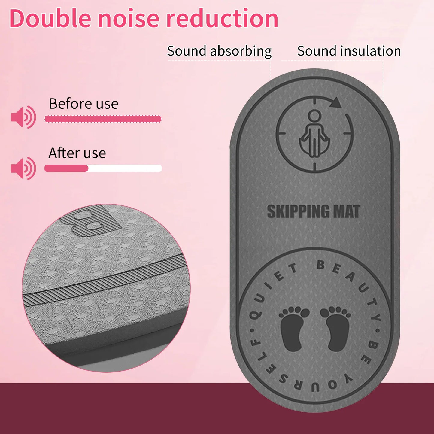 Jump Rope Mat Home Gym Exercise Protection