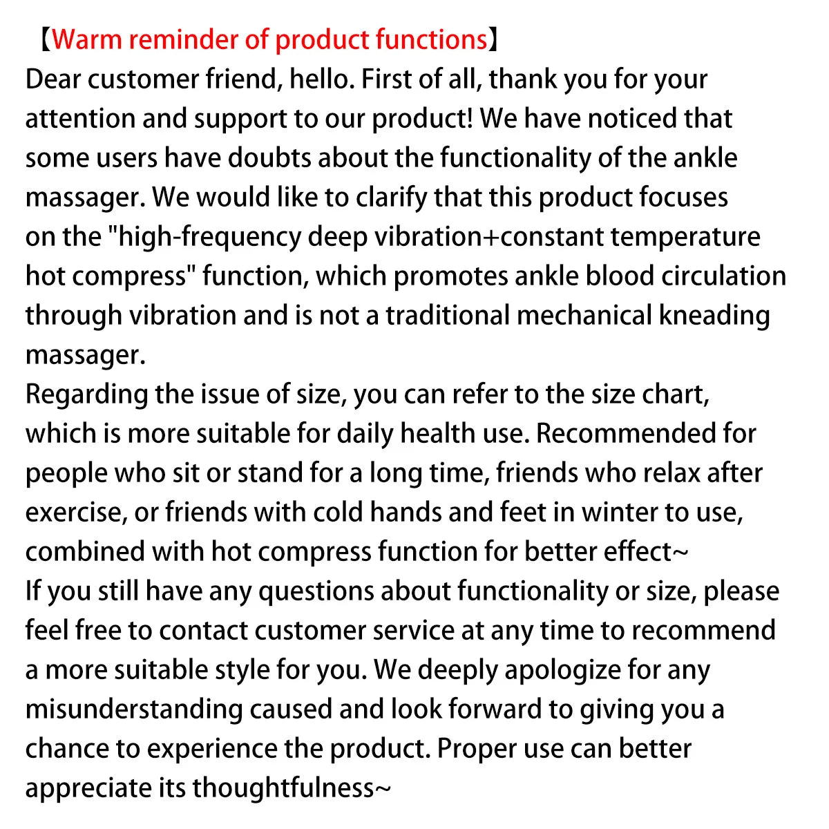 Rechargeable Ankle Massager Vibration