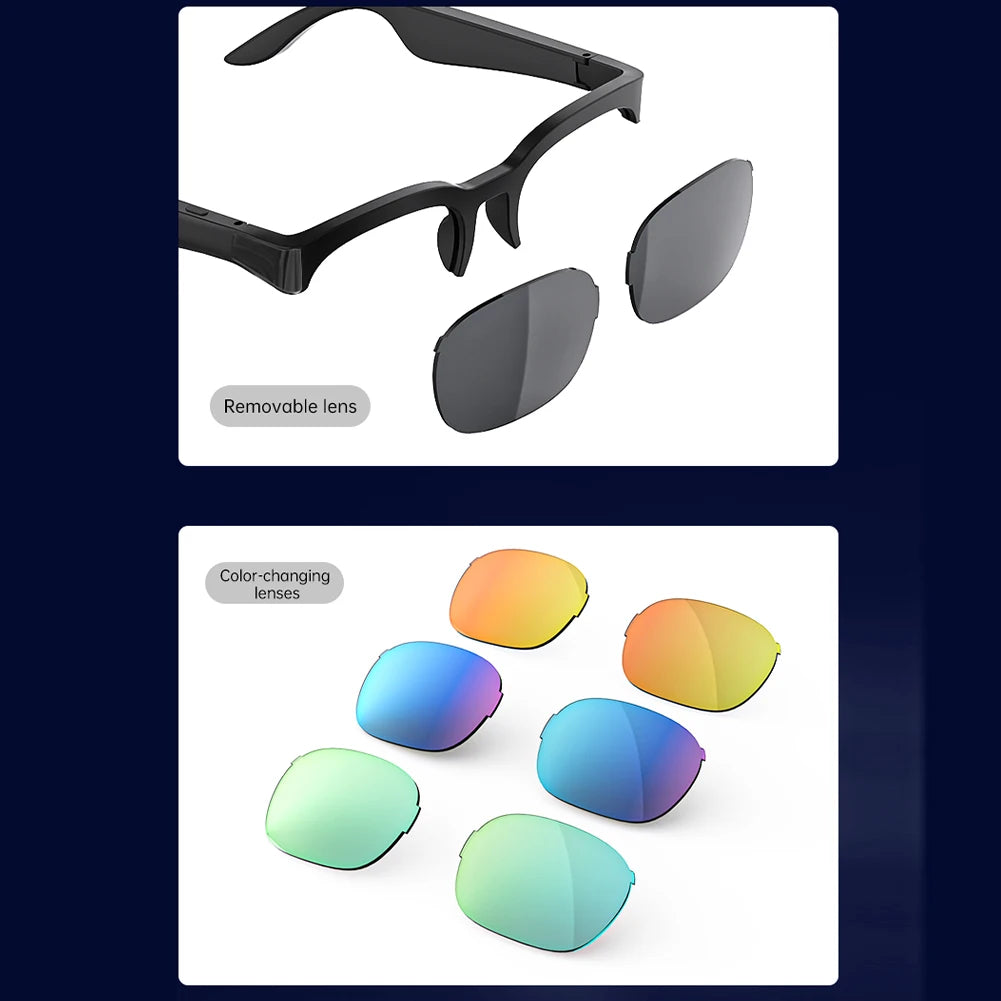 Smart Sunglasses with AI Translator Hands-Free Music