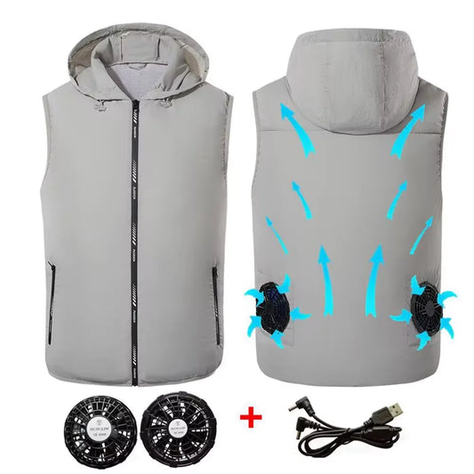Cooling Vest Ice Fan Vest Heat Resistant