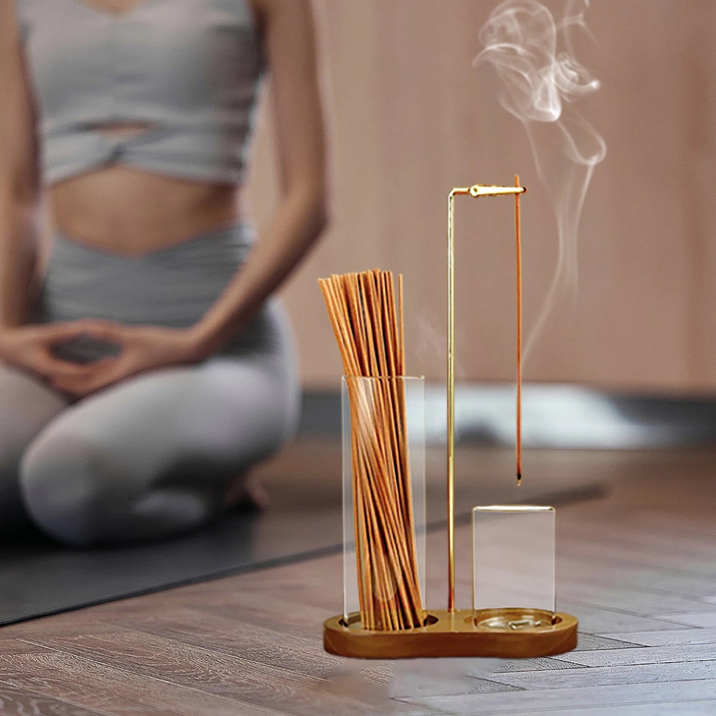 2 in 1 Incense Burner Incense Burne - Glass Ash Catcher