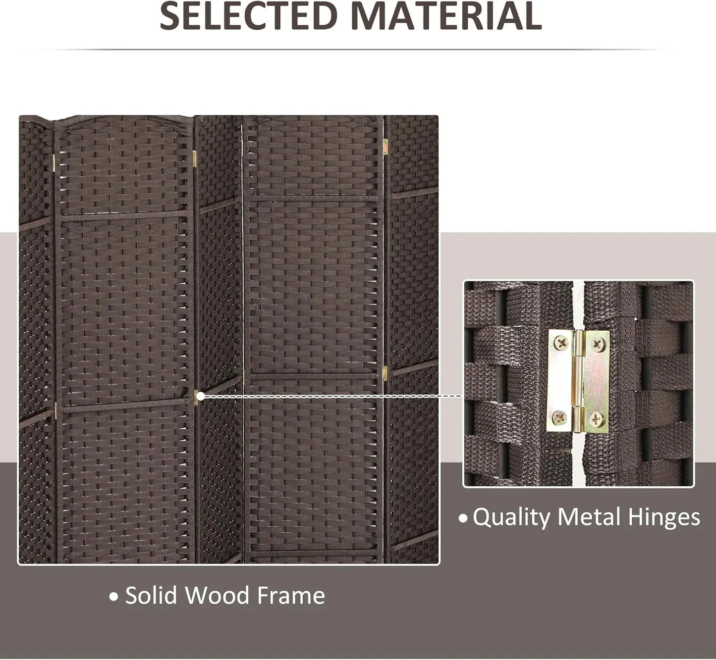 Room Divider, 8 Panel Folding Privacy Screen