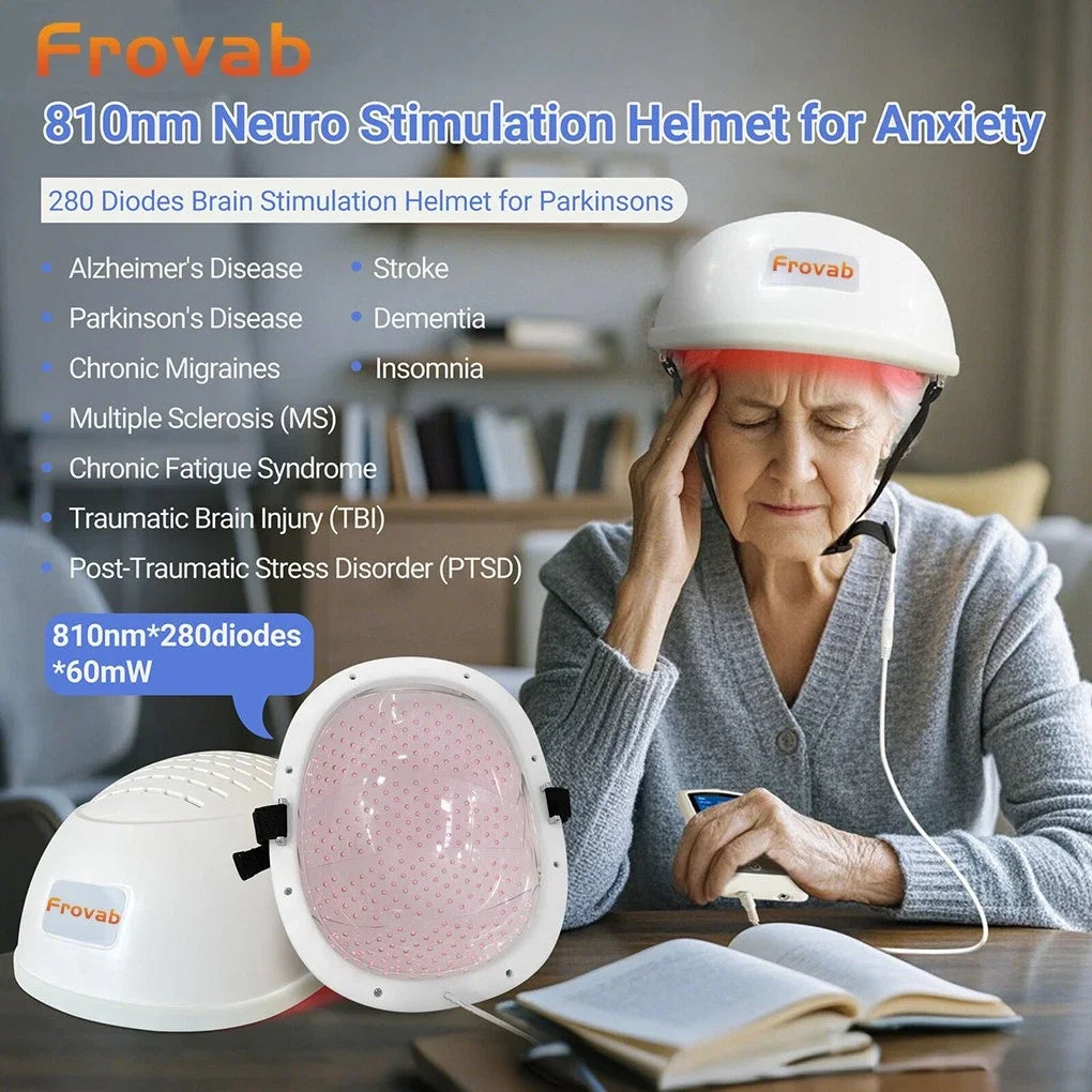 Photobiomodulation Brain Helmet Non-Invasive Infrared Light Therapy