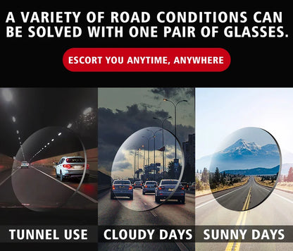 Polarized Discoloration Aviation Sunglasses Day/Night Safe VisionWellness