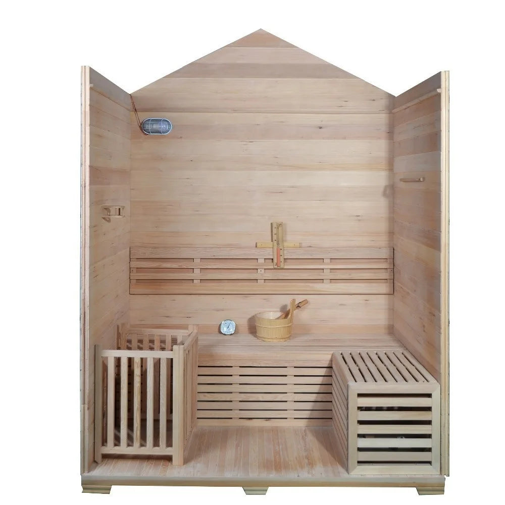 Solid Wood Ssequoia 4 - People Outdoor Sauna Room