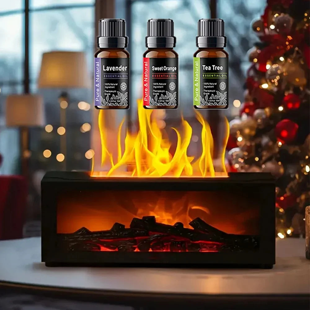 Essential Oil Diffuser with Colorful Flame, Aromatherapy