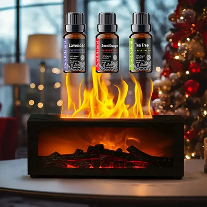 Essential Oil Diffuser with Colorful Flame, Aromatherapy