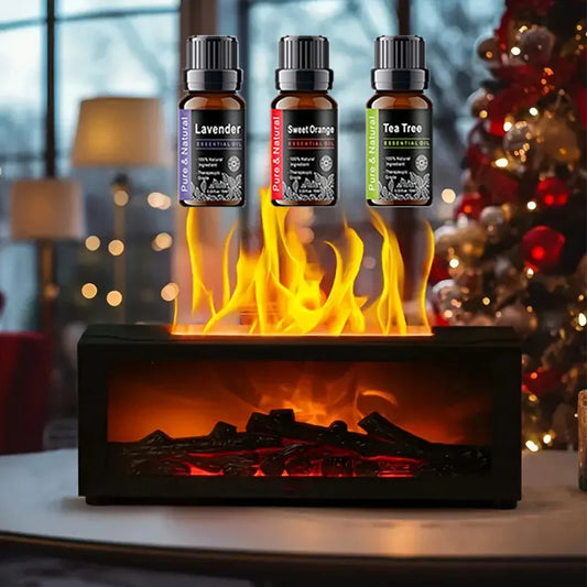Essential Oil Diffuser with Colorful Flame, Aromatherapy