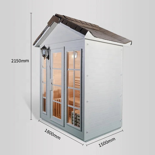 Solid Wood Ssequoia 4 - People Outdoor Sauna Room