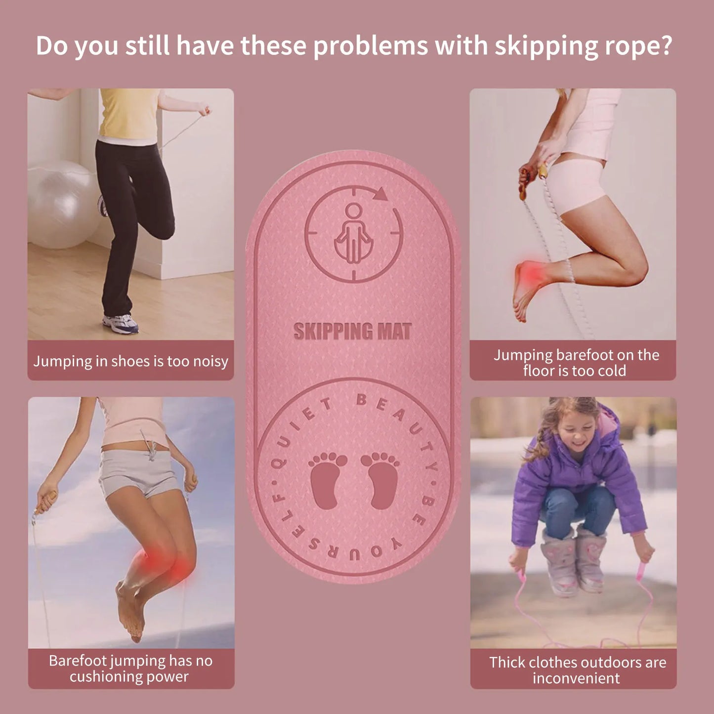 Jump Rope Mat Home Gym Exercise Protection