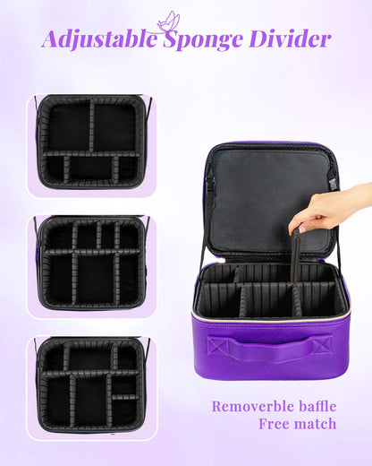 Portable Cosmetic Bag with Mirror and Lamp / Waterproof