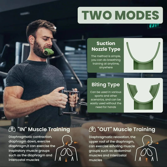 Breather Trainer with Adustable Inspiratory/Expiratory Vibration Fitness