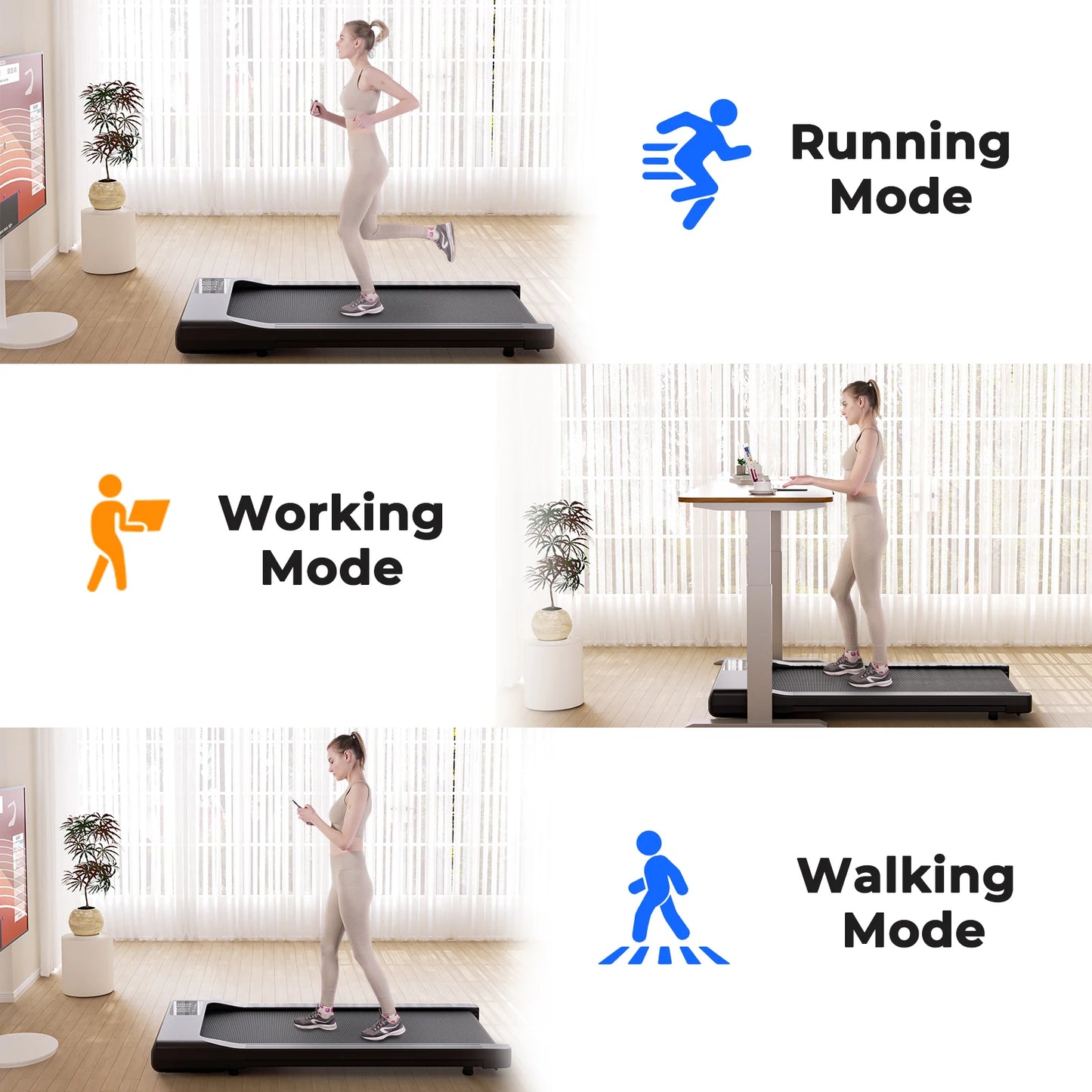 Remote Control LCD Display Adjustable Speed Treadmill