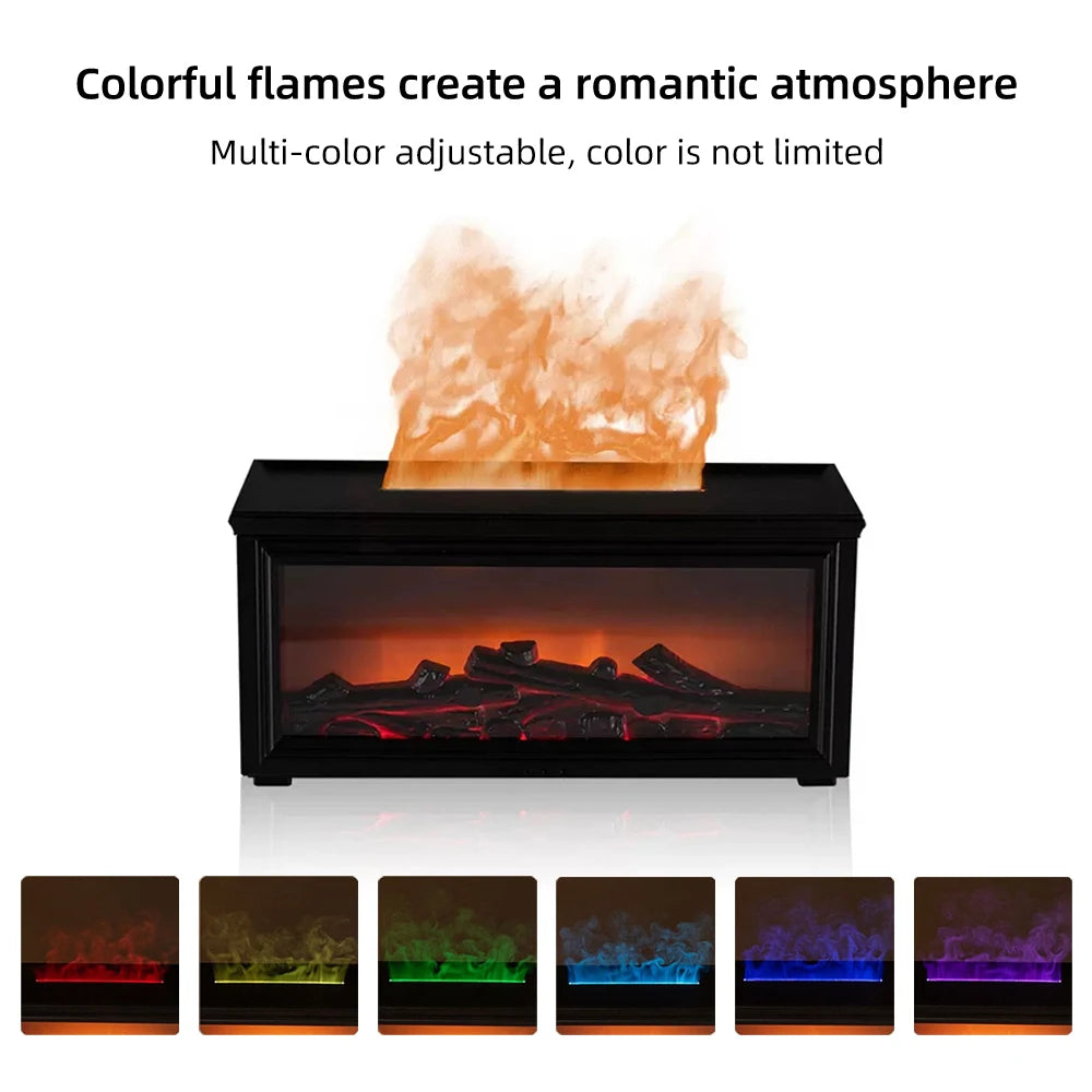 Fireplace Diffuser Essential Oil Colorful Flame Fire