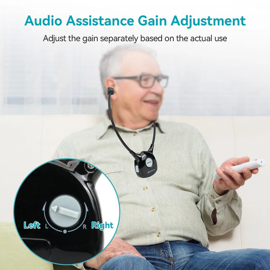 TV Hearing Aid Headphone Wireless Headset System