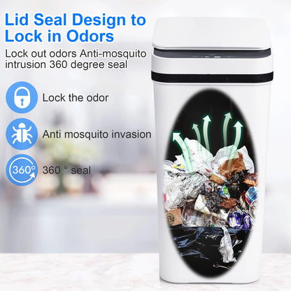 Bathroom Automatic Trash Cans Touchless Motion Sensor
