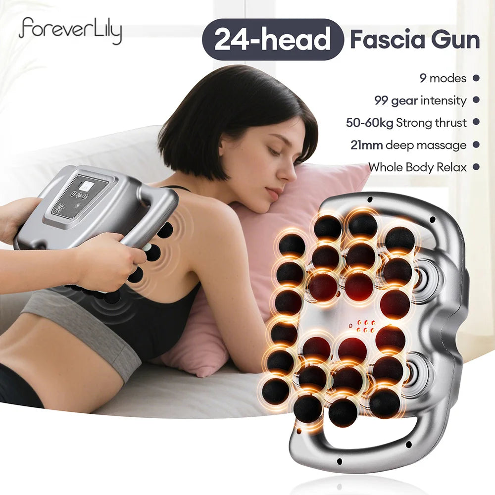 24-Head Fascia Gun High Frequency Vibration Massage