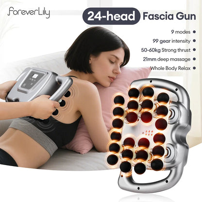 24-Head Fascia Gun High Frequency Vibration Massage