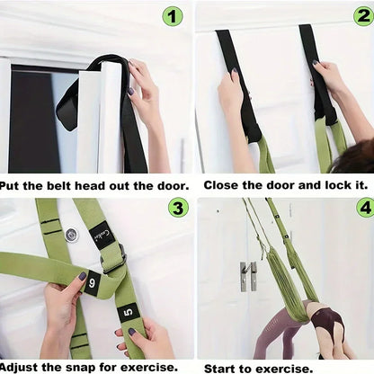 Universal Yoga Stretching Strap with Door Anchor