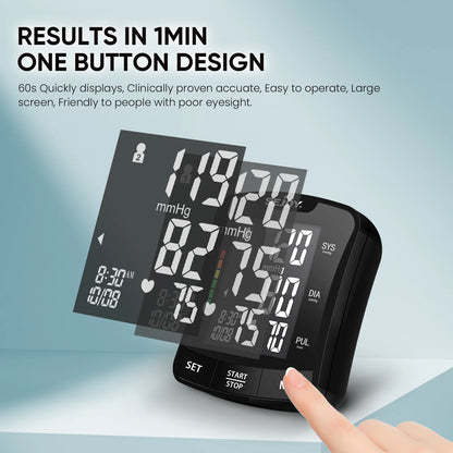 Electronic Blood Pressure Monitor Wrist Cuff