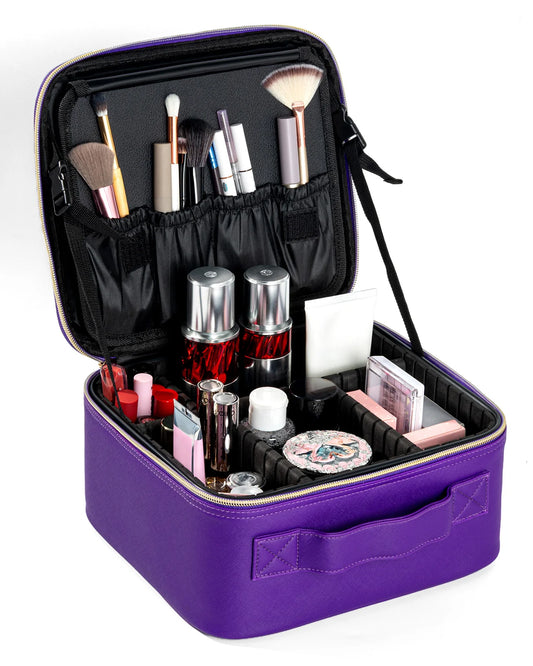 Portable Cosmetic Bag with Mirror and Lamp / Waterproof