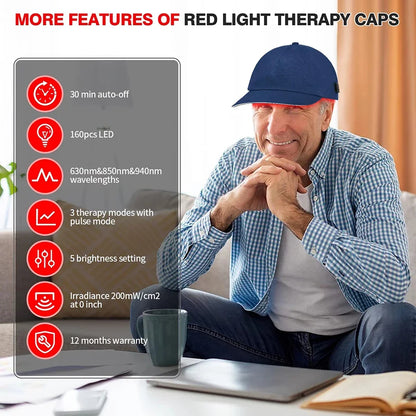 Red Light Therapy Device Treatment Machine Cap