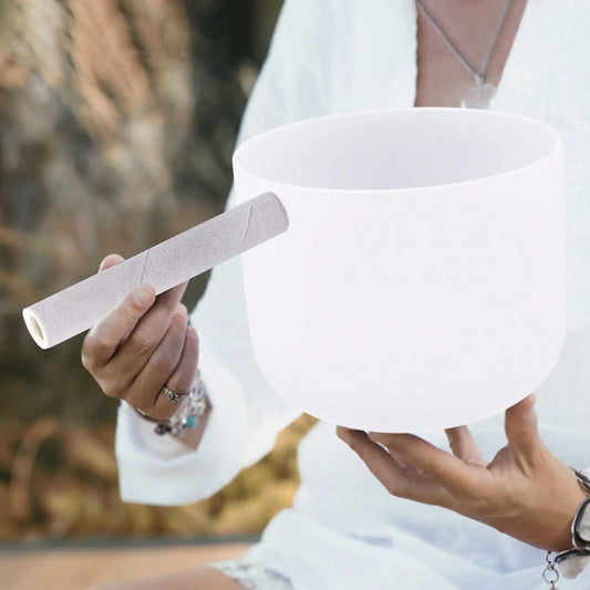 Sound Healing Frosted Quartz Crystal Singing Bowl