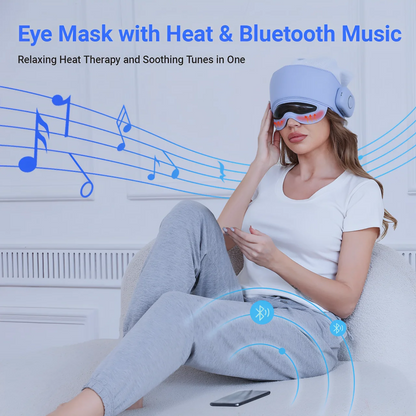 “Bluetooth Head & Eye Massager for Stress Relief”