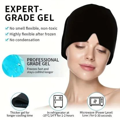Migraine Relief Hat Cooling Gel Headband Adjustable