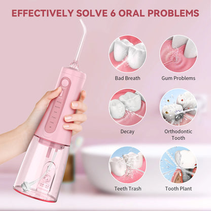 Dental Water Flossers Oral Irrigator Rechargeable Portable