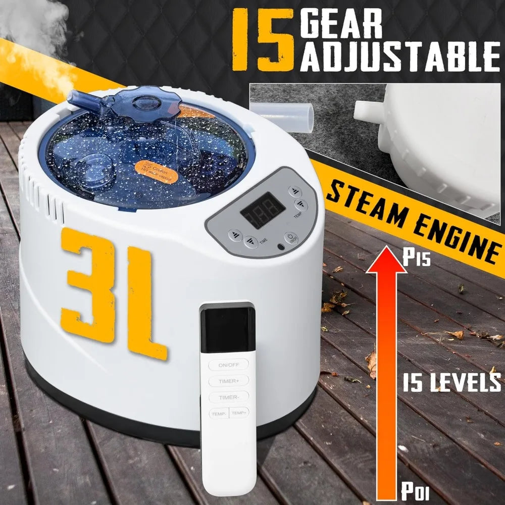 Large Portable Steam Sauna with Remote Control