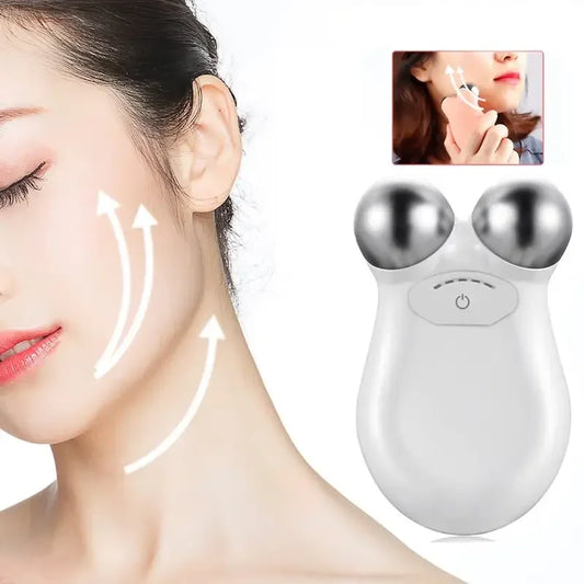 Microcurrent Facial Massager Roller Anti Wrinkles Face