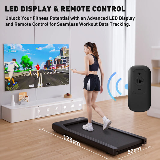 Anti-Slip Shock Absorption Portable Treadmill