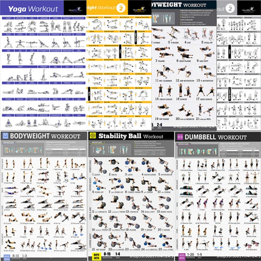 Full Body Home Gym Workout Poster Set