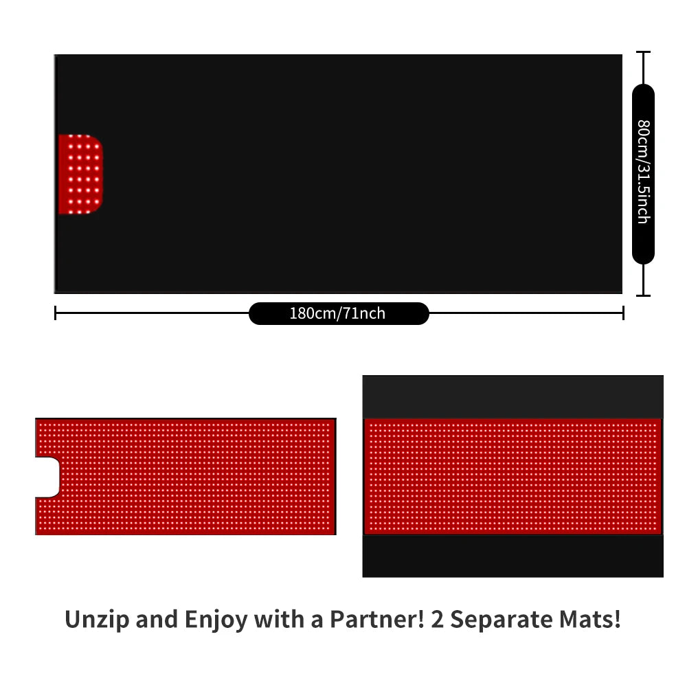 71" Red Light Sleeping Bag Full Body